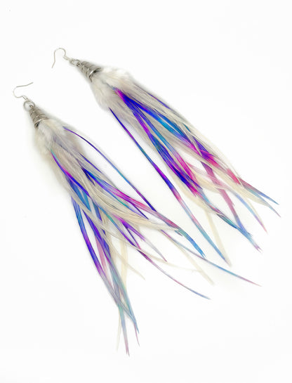 Colorful squid fishing lure on a white background